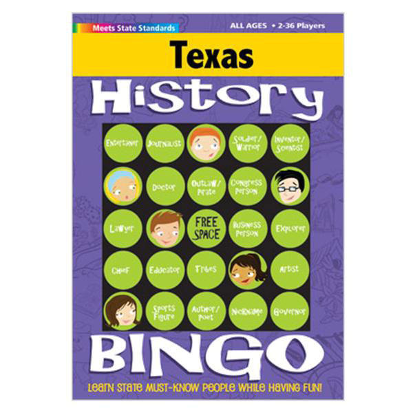 Texas History Bingo Game