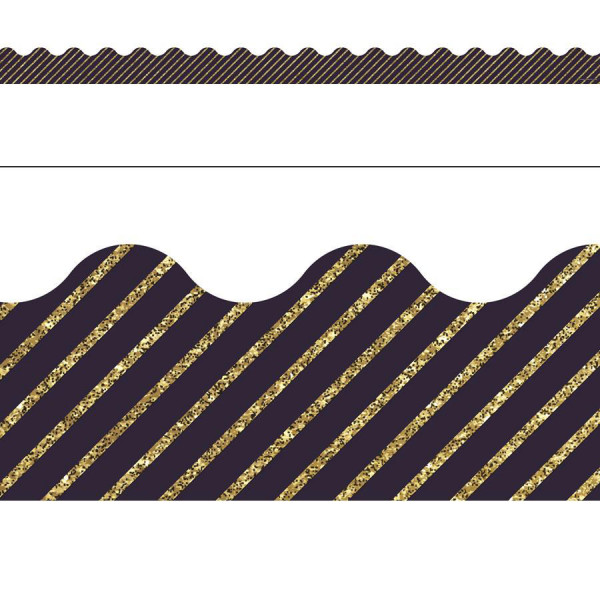 gold glitter navy stripe border borders decoratives