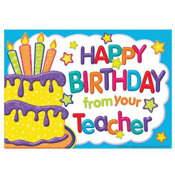 Happy Birthday From Your Teacher Postcards Birthday Star