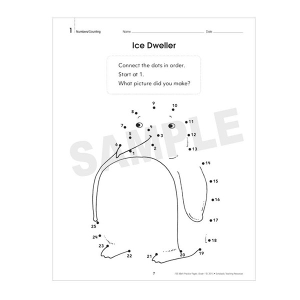 100 Math Practice Pages-Grade 1 - 1st & 2nd Grade Books - Math - Shop ...