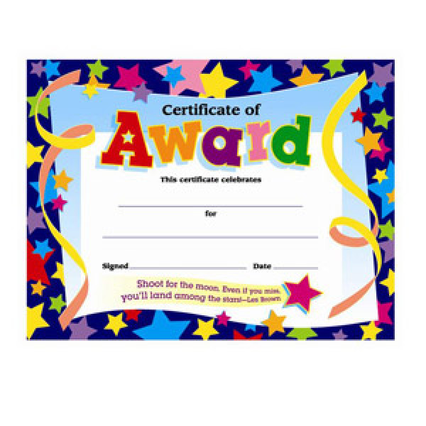 Certificate of Award