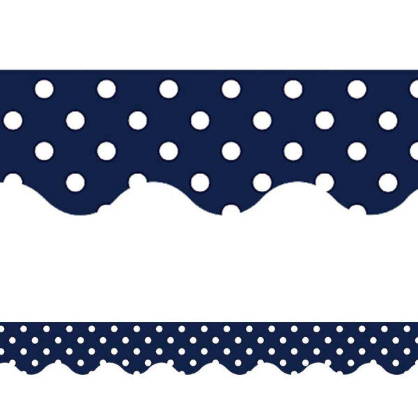 navy polka dots border decoratives