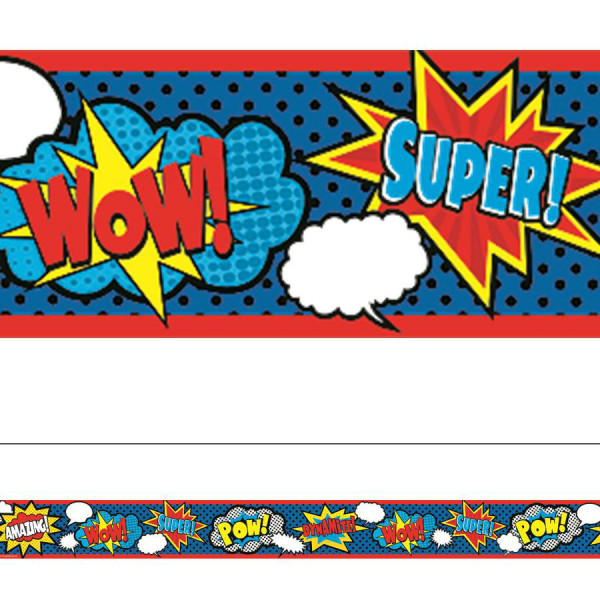 superhero straight border superhero border template
