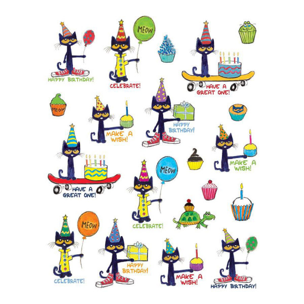 Pete The Cat Birthday Stickers Shop By Color Or Theme