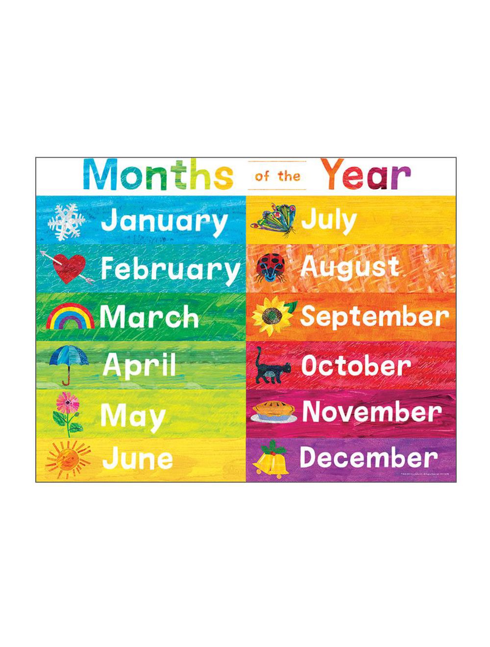 of　World　of　Year　the　Carle　The　Months　Eric　Poster