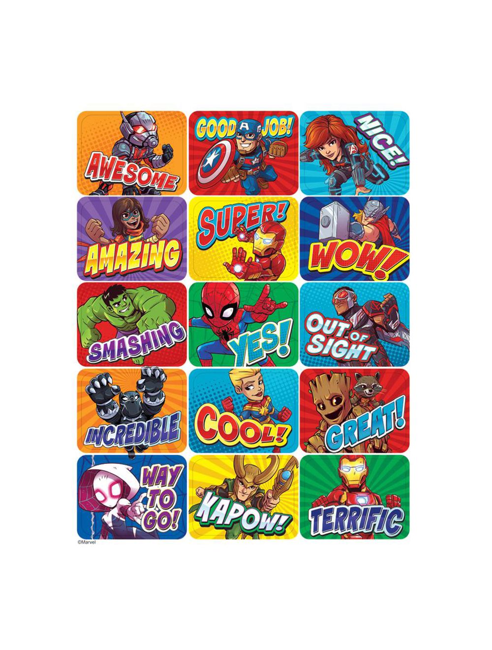 Marvel Superhero Stickers 100 Pcs