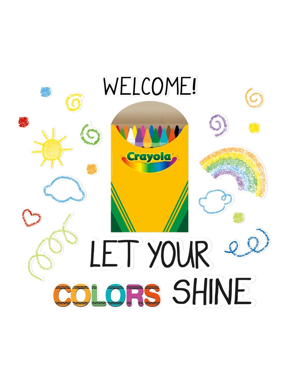 Crayola Let Your Colors Shine Bulletin Board