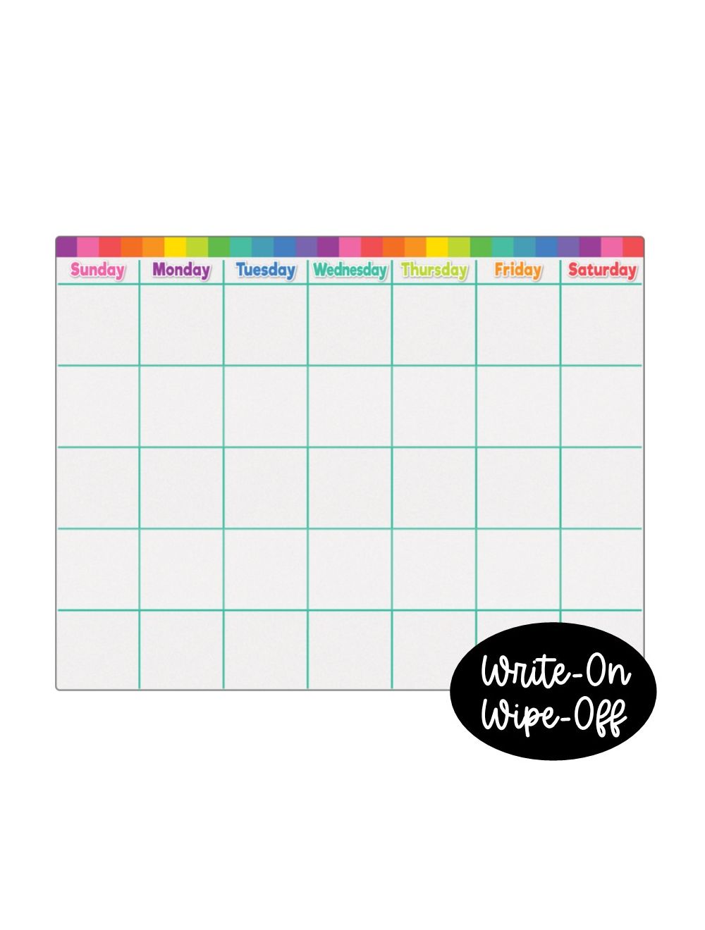 Colorful Calendar WriteOn/WipeOff Poster