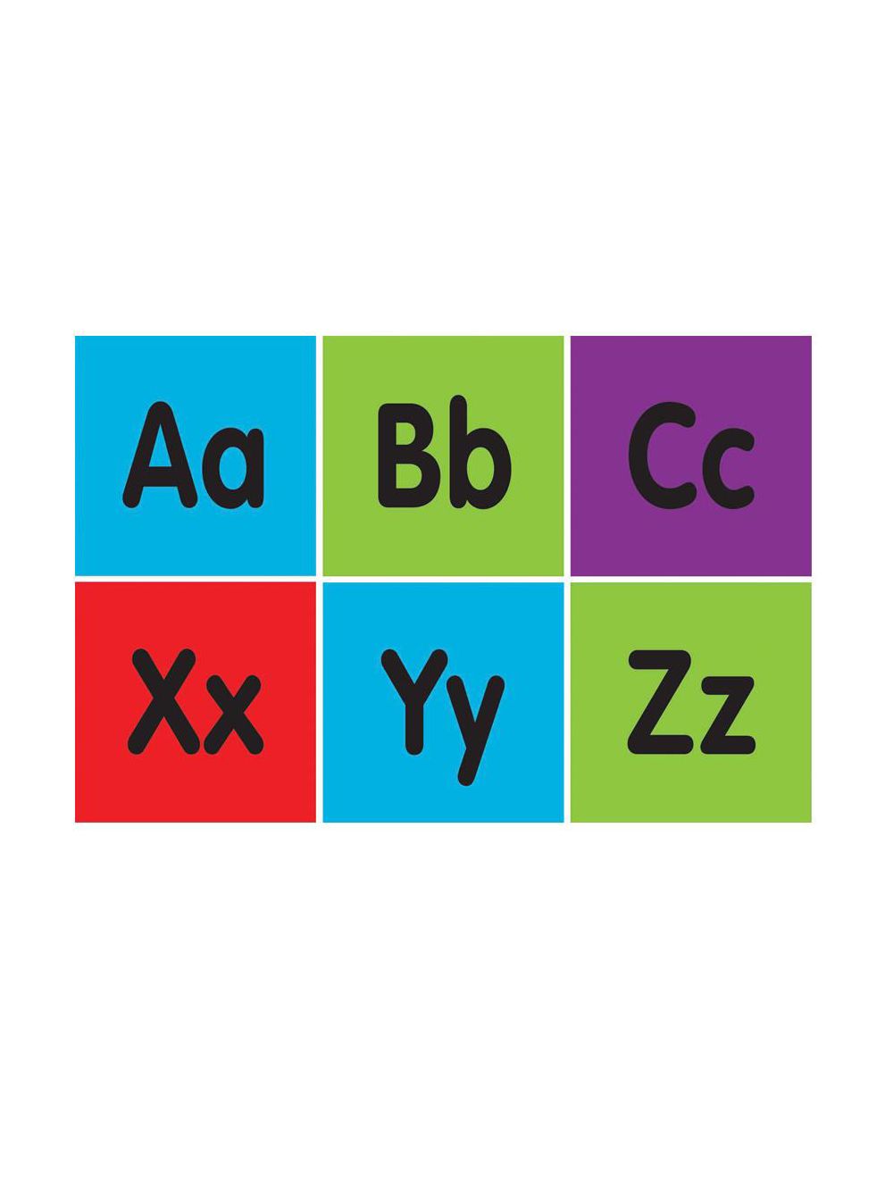 Alphabet Squares Spot On Carpet Markers-4"