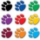 Paw Prints Colorful Mini Cut-Outs