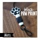 Black Paw Print Beaded Lanyard