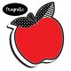 B&W Dots Red Apple Magnetic Whiteboard Eraser