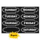 Chalkboard Days of the Week Magnetic Labels