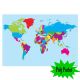 World Map Poly Small Poster