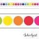 Schoolgirl Style Rainbow Big Dots Border