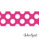 Schoolgirl Style Hot Pink with Polka Dots Border