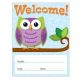 Colorful Owls Welcome Poster