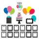 Black & White Happy Birthday Mini Bulletin Board