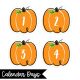 Doodle Pumpkins Calendar Days