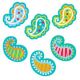 Dots on Turquoise Paisley 1
