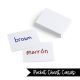 White Pocket Chart Cards - 2 1/2