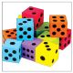 Foam Colorful Large Dice-Set of 12