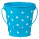 Aqua Polka Dots Bucket