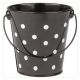 Black Polka Dots Bucket