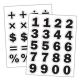 Black Numbers Stickers