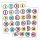 Polka Dots Number Stickers 1-40