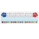 Paw Prints Left/Right ABC Nameplates