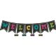 Chalkboard Brights Welcome Pennants Bulletin Board