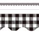 Black & White Gingham Scalloped Border