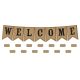 Burlap Welcome Pennants Bulletin Board