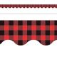 Red & Black Gingham Scalloped Border