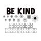 Black & White Floral Be Kind Bulletin Board