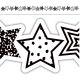 Black & White Stars Die-Cut Border