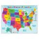 United States of America Map Colorful Poster