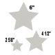 Silver Glitz Stars Assorted Cut-Outs