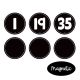 Black & White Numbers Magnetic Accents