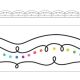 .Squiggles and Colorful Dots Border