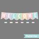 Pastel Pop Welcome Pennants Bulletin Board