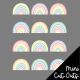 Pastel Pop Rainbows Mini Cut-Outs