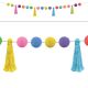 Colorful Pom-Pom & Tassels Garland