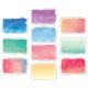 Watercolor Brushstrokes Cut-Outs