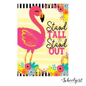 Schoolgirl Style Flamingo Stand Tall Small Poster