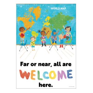 Far or Near, All Are Welcome Here Small Poster