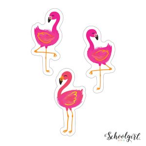 Schoolgirl Style Tropical Flamingos Cut-Outs