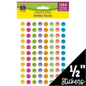 Brights 4Ever Smiley Face Stickers - Tools 4 Teaching