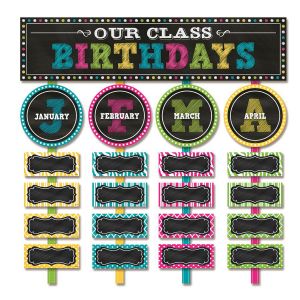 Chalkboard Brights Our Class Birthdays Mini BB